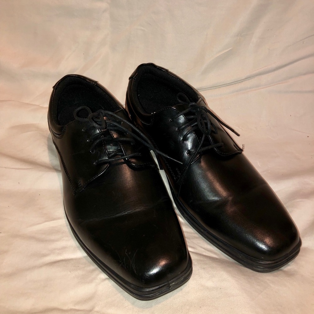 Soft Stag Black Oxfords Size 10.5 Leather